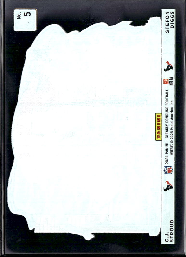 Stefon Diggs C.J. Stroud 2024 Clearly Donruss DOWNTOWN CASE HIT Houston Texans