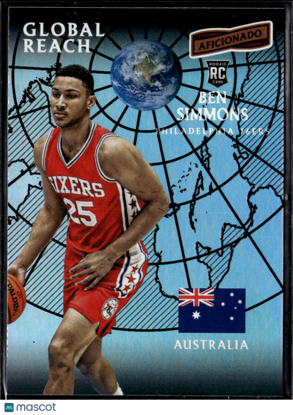 Ben Simmons 2016-17 Panini Aficionado RC Global Reach Philadelphia 76ers