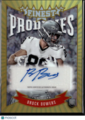 Brock Bowers 2024 Topps Finest Auto Autograph Rookie RC Las Vegas Raiders