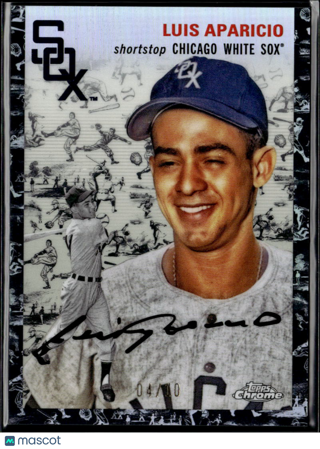 Luis Aparicio 2023 Topps Chrome Black Toile Refractor 4/10 Chicago White Sox