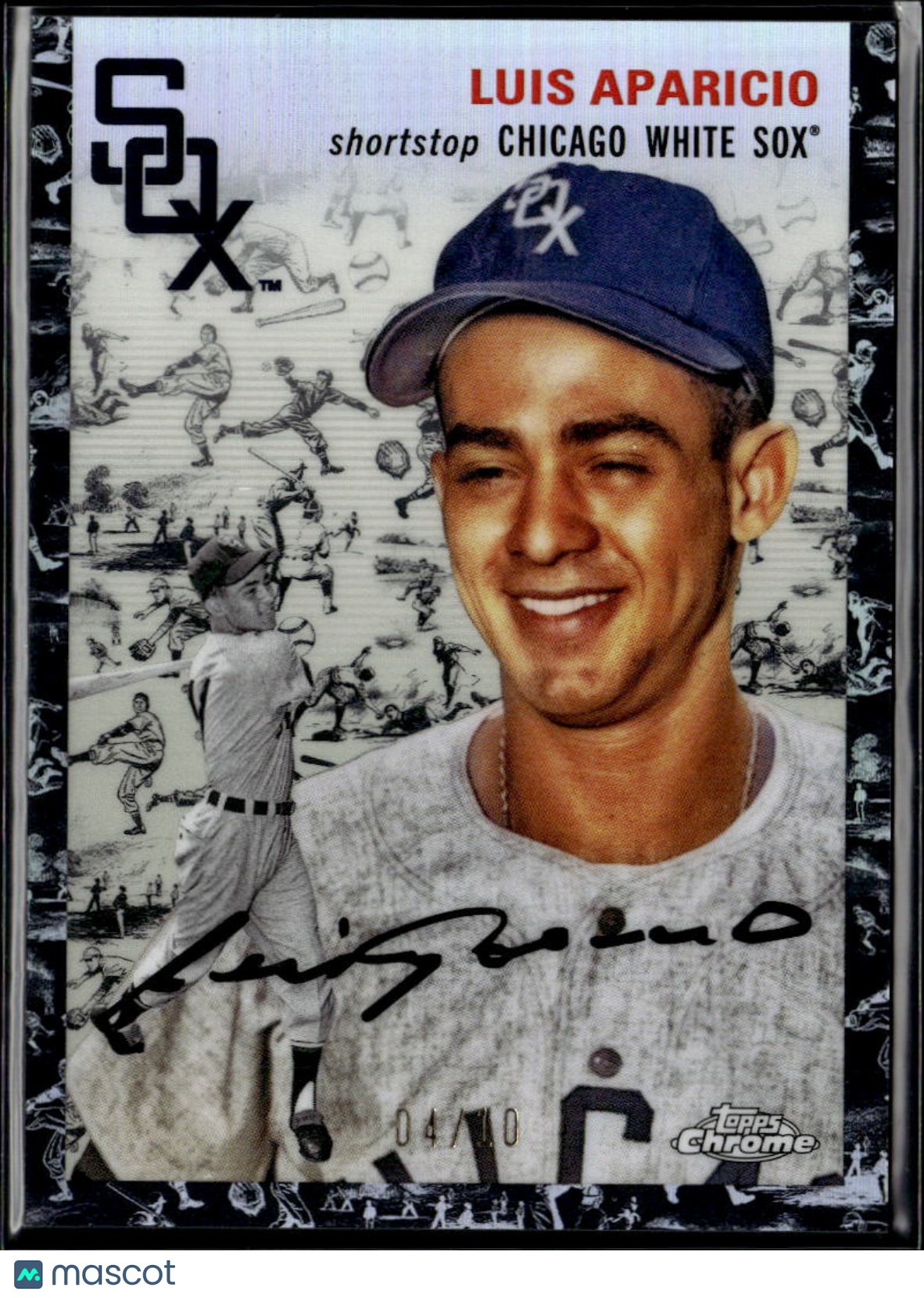 Luis Aparicio 2023 Topps Chrome Black Toile Refractor 4/10 Chicago White Sox