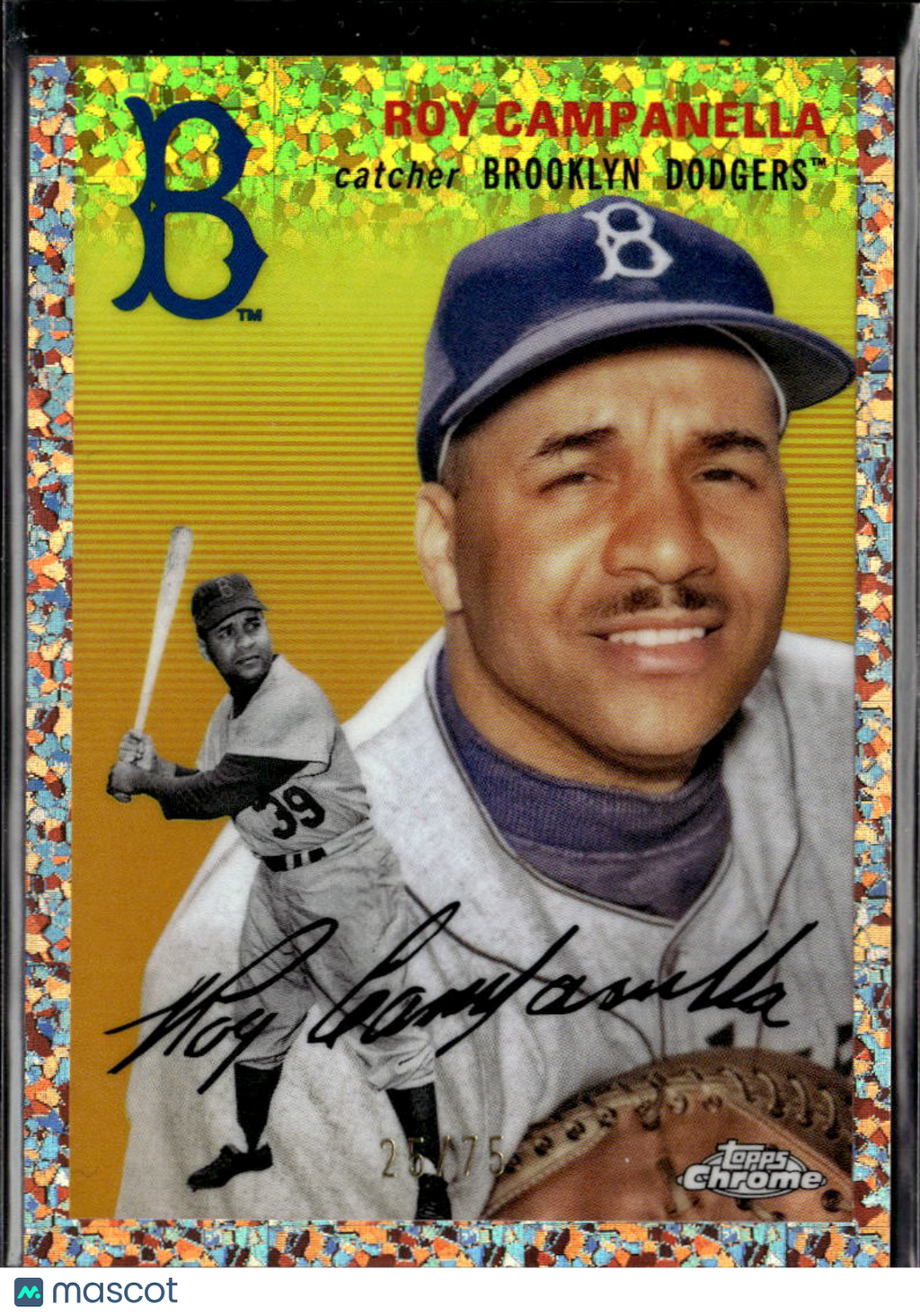 Roy Campanella 2023 Topps Chrome Platinum Rose Gold 25/75 Brooklyn Dodgers