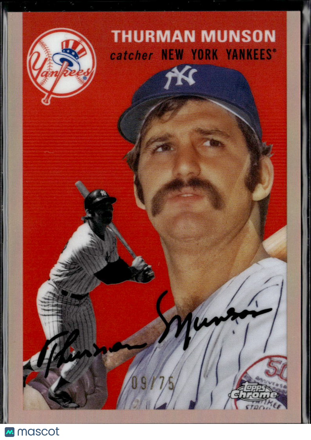 Thurman Munson 2023 Topps Chrome Platinum Rose Gold 9/75 New York Yankees