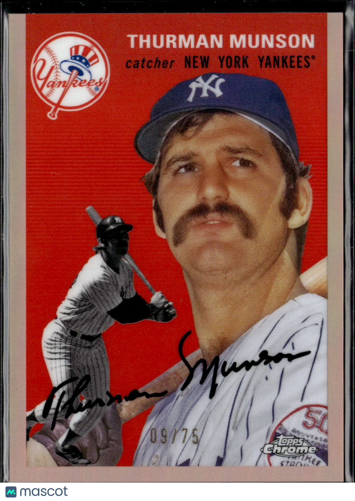 Thurman Munson 2023 Topps Chrome Platinum Rose Gold 9/75 New York Yankees