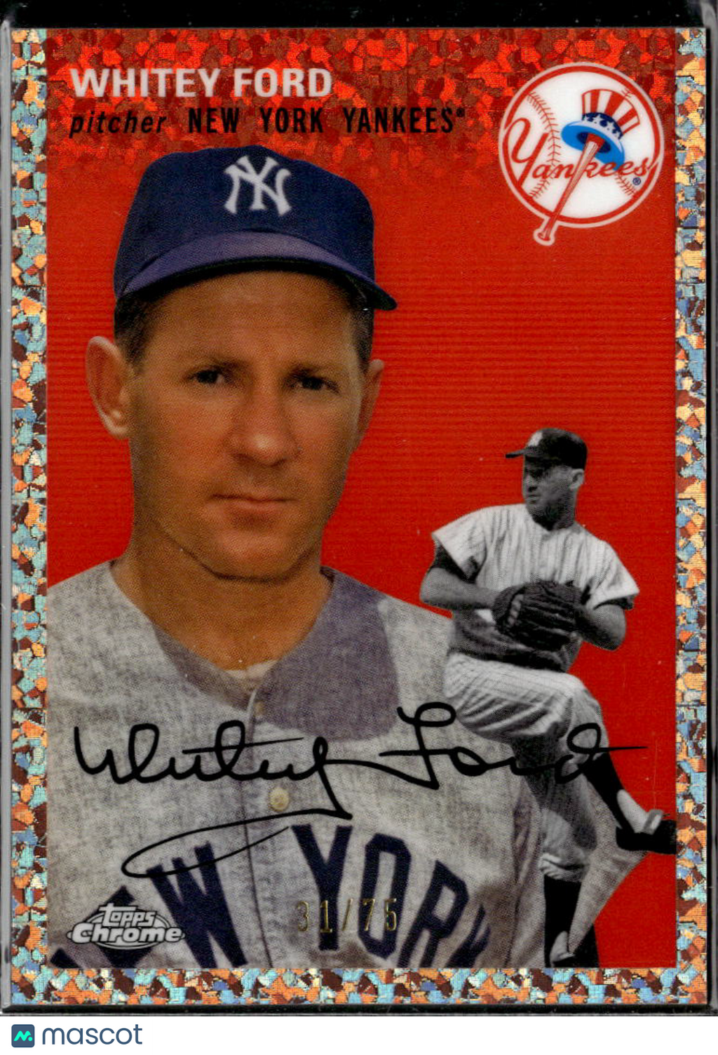 Whitey Ford 2023 Topps Chrome Platinum Rose Gold 31/75 New York Yankees