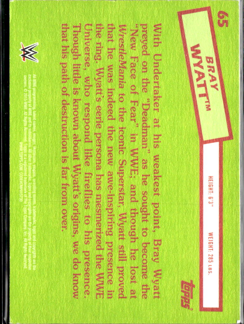 Bray Wyatt 2015 Topps Heritage Card WWE Wrestling