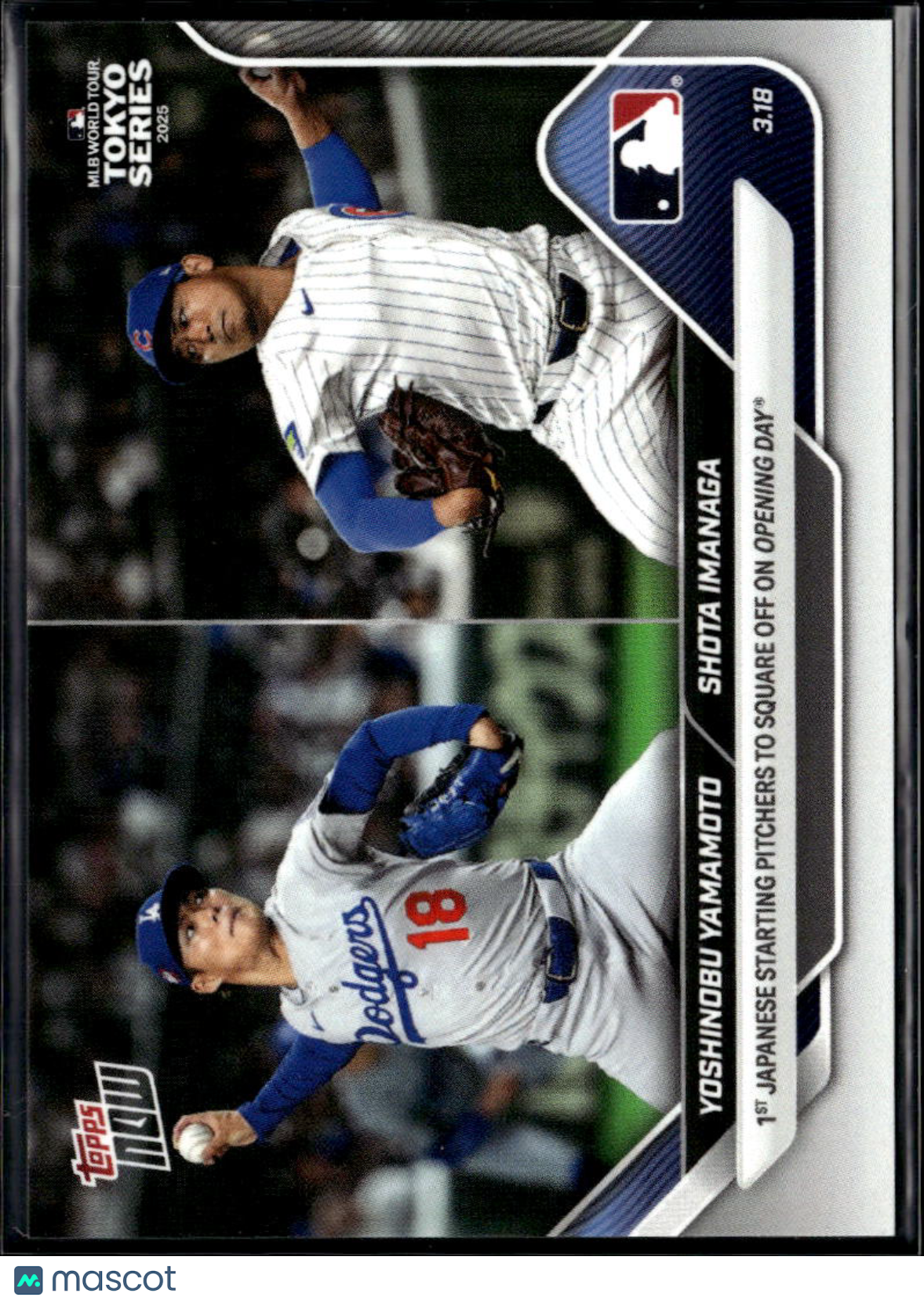Yoshinobu Yamamoto Shota Imanaga 2025 Topps Now Tokyo #2 Dodgers Cubs