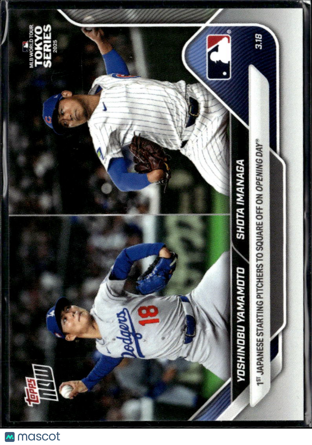 Yoshinobu Yamamoto Shota Imanaga 2025 Topps Now Tokyo #2 Dodgers Cubs
