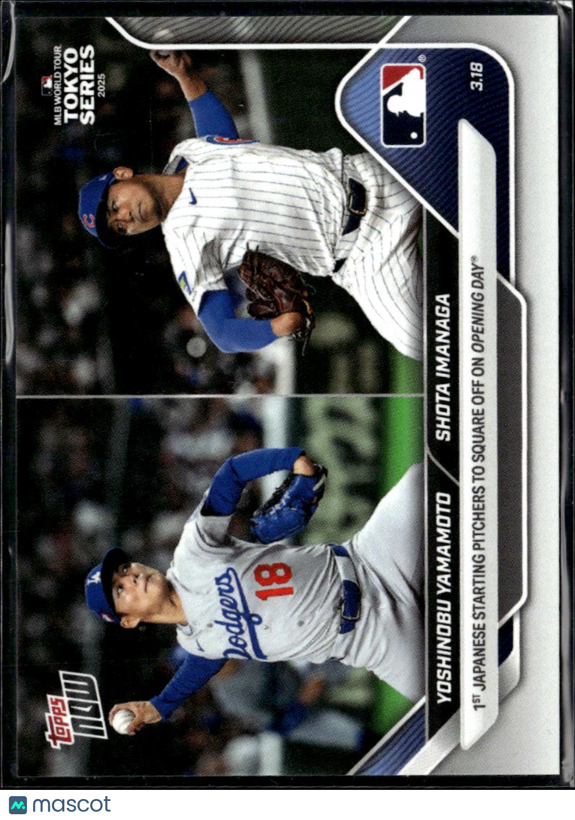 Yoshinobu Yamamoto Shota Imanaga 2025 Topps Now Tokyo #2 Dodgers Cubs