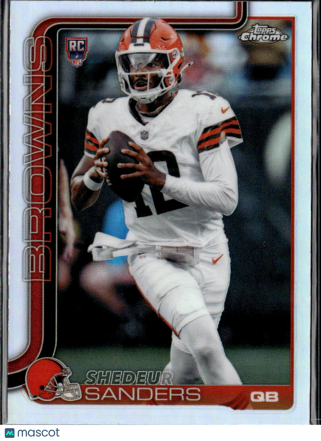 Shedeur Sanders 2025 Topps Chrome RC Refractor Cleveland Browns