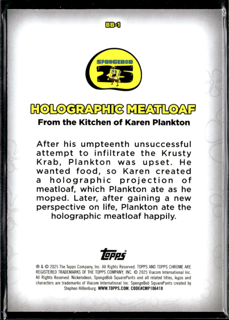 Karen Plankton 2025 Topps Chrome SpongeBob SquarePants #BB-1