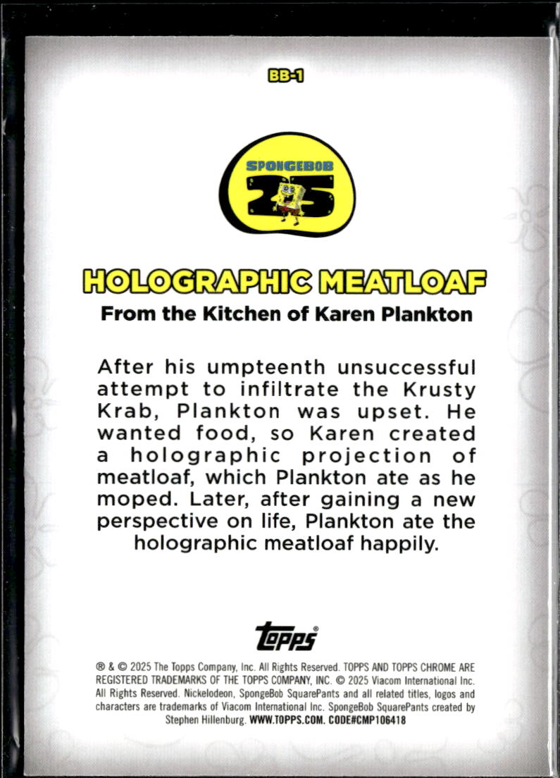 Karen Plankton 2025 Topps Chrome SpongeBob SquarePants #BB-1