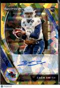 Zach Smith 2021 Prizm Draft Picks Auto Autograph GOLD Ice Tulsa Golden Hurricane