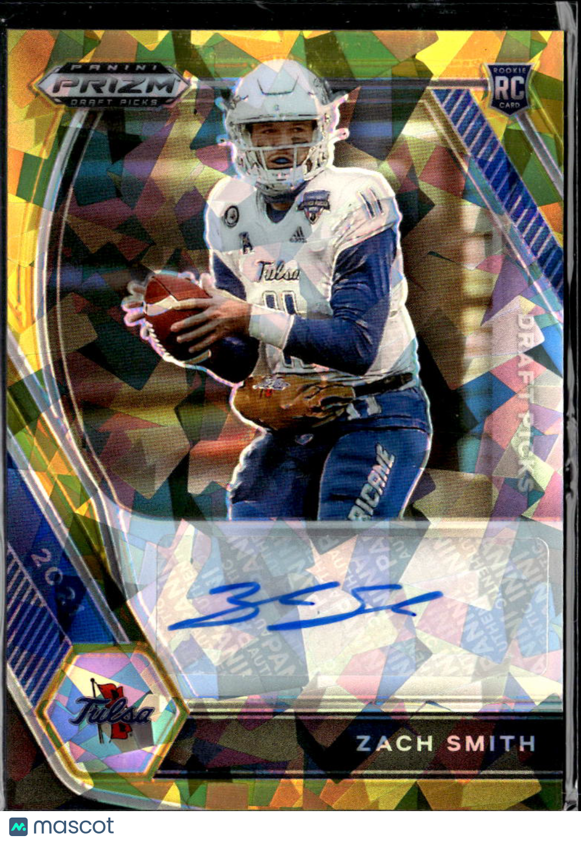 Zach Smith 2021 Prizm Draft Picks Auto Autograph GOLD Ice Tulsa Golden Hurricane