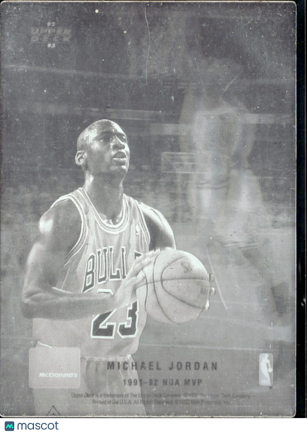 Michael Jordan 1992 Upper Deck McDonald's Holograms Chicago Bulls