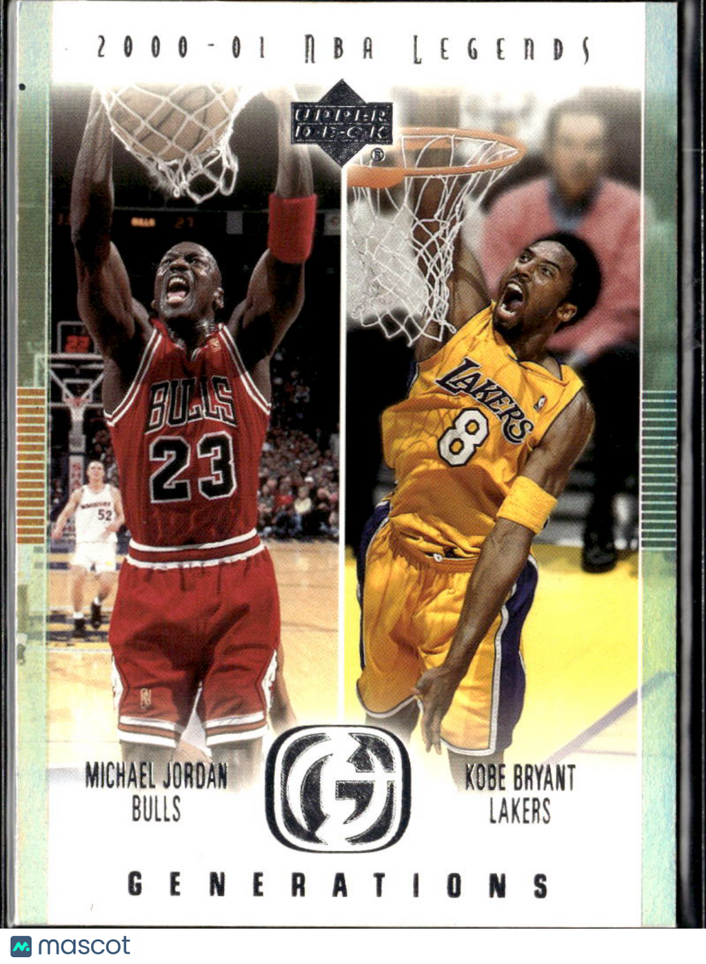 Michael Jordan Kobe Bryant 2001 Upper Deck Generations #G1 Lakers Bulls