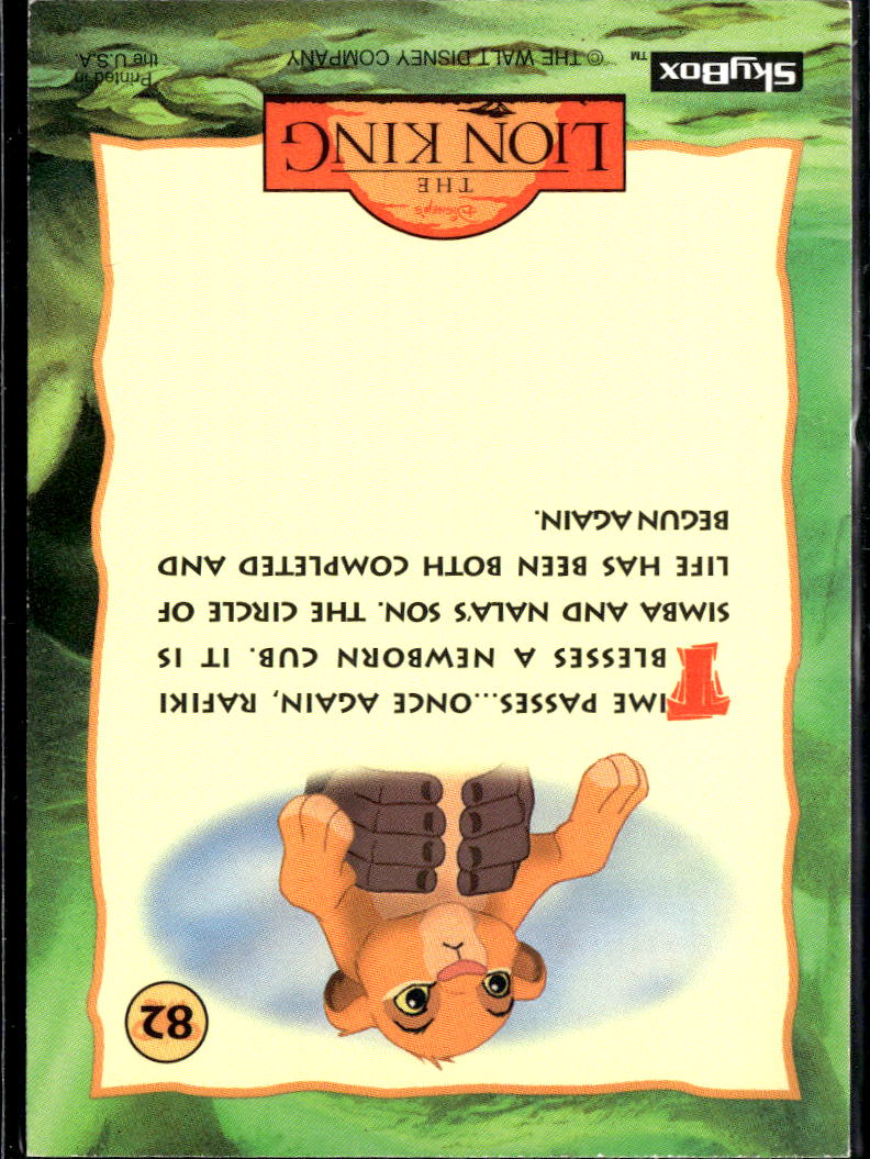 THe Circle of Life 1994 SkyBox The Lion King Series 1 #82