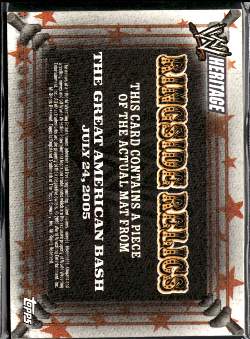 John Bradshaw Layfield Batista 2005 Topps WWE Heritage RIng Patch Memorabilia