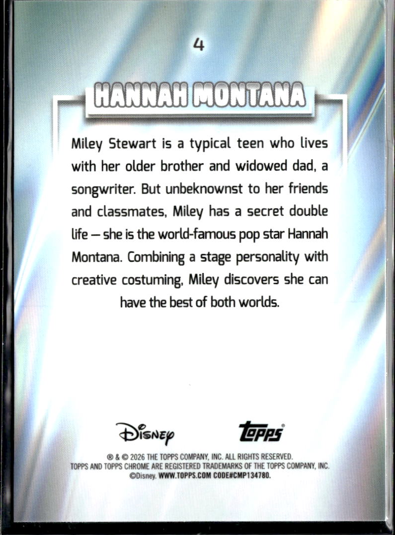 Miley Cyrus 2026 Topps Chrome Disney #4