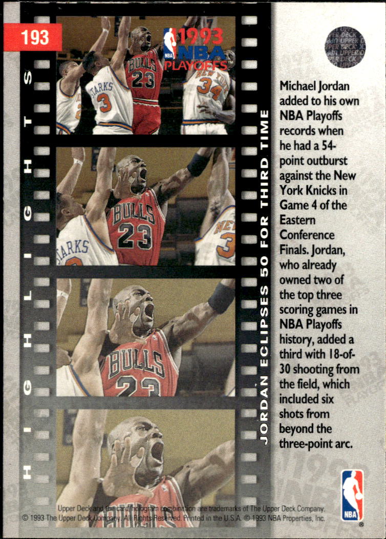 Michael Jordan 1993 Upper Deck Chicago Bulls