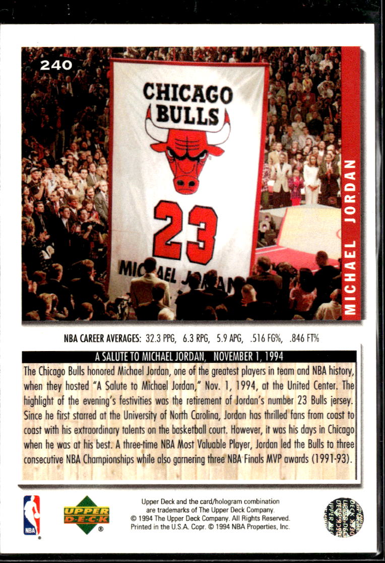 Michael Jordan 1994 Upper Deck Collector's Choice Chicago Bulls