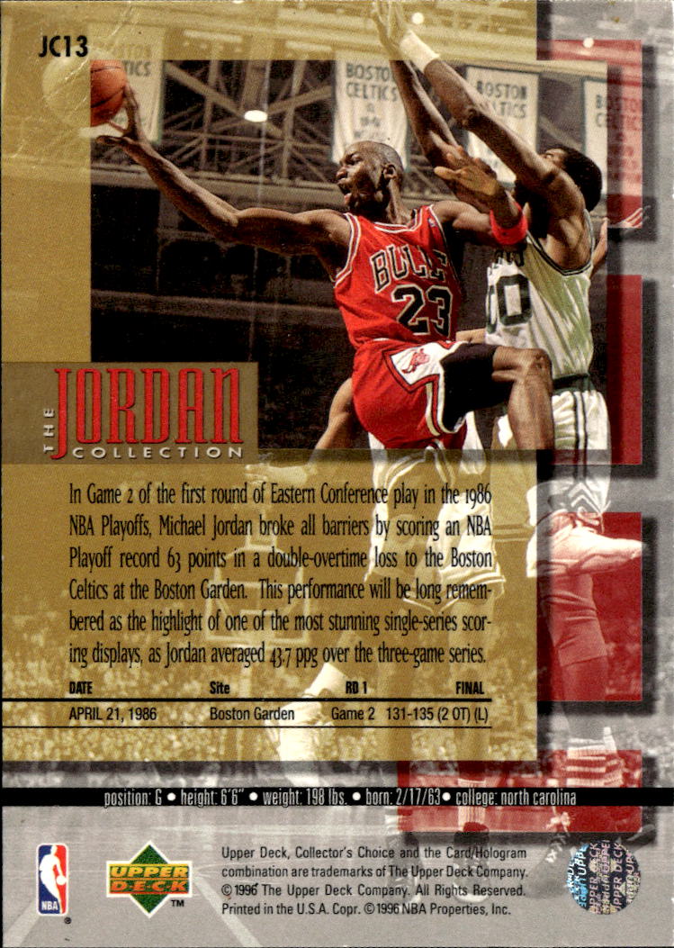 Michael Jordan 1996 Upper Deck The Jordan Collection Chicago Bulls