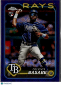 Osleivis Basabe 2024 Topps Chrome Purple Logofractor RC /250 Tampa Bay Rays