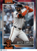 Bryce Eldridge 2026 Topps Chrome RC Red Blue Refractor San Francisco Giants