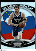 Luka Doncic 2023 Panini Prizm Global Reach Silver Prizm Dallas Mavericks