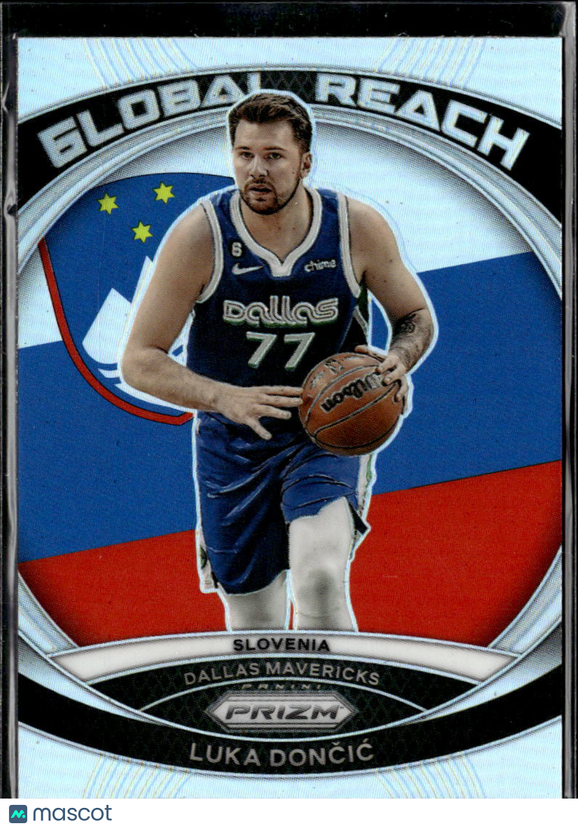 Luka Doncic 2023 Panini Prizm Global Reach Silver Prizm Dallas Mavericks