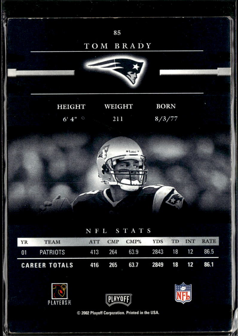 Tom Brady 2002 Playoff Prestige #85 New England Patriots