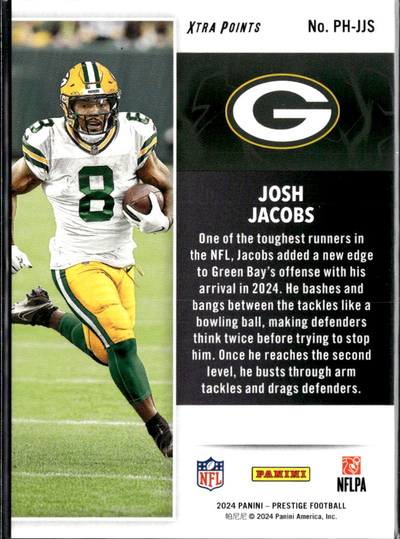 Josh Jacobs 2024 Prestige Xtra Points Purple /99 Green Bay Packers