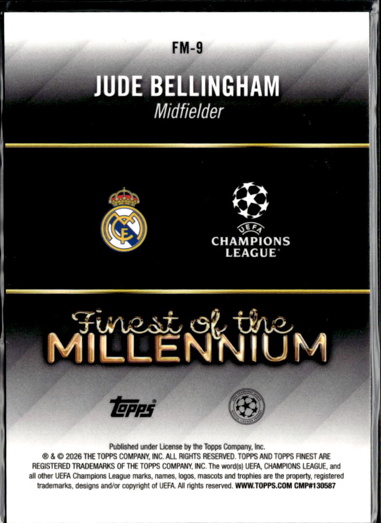 Jude Bellingham 2026 Topps Finest UEFA Millennium Real Madrid