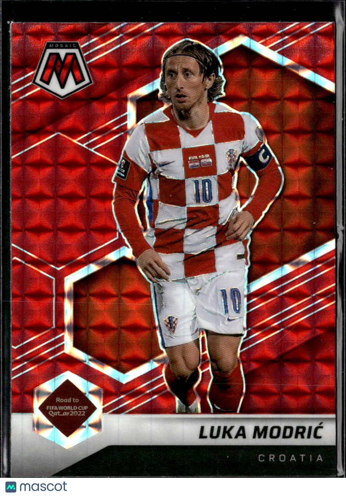 Luka Modric 2022 Mosaic Road to FIFA World Cup Red Prizm Croatia