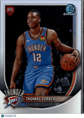 Thomas Sorber 2025 Bowman Chrome RC RED Rookie Oklahoma City Thunder