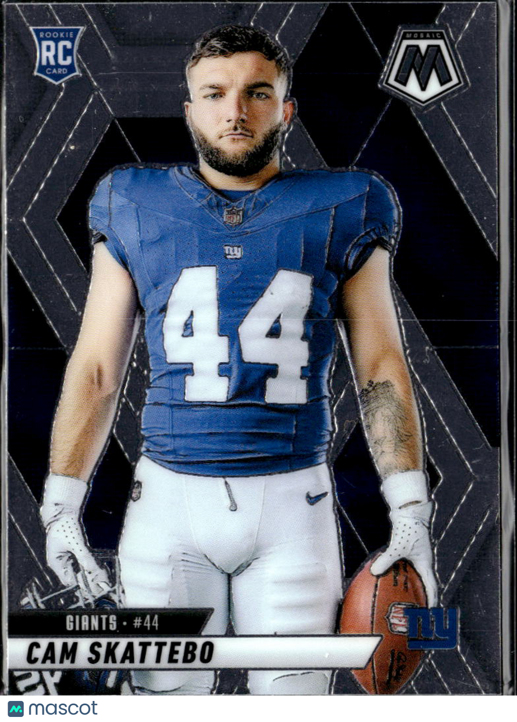 Cam Skattebo 2025 Mosaic No Helmet Variation Rookie RC New York Giants