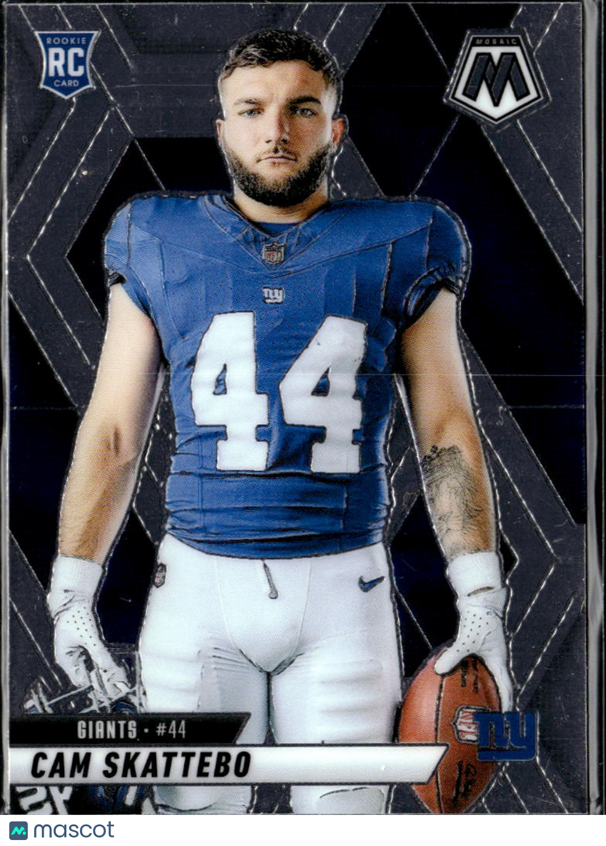 Cam Skattebo 2025 Mosaic No Helmet Variation Rookie RC New York Giants