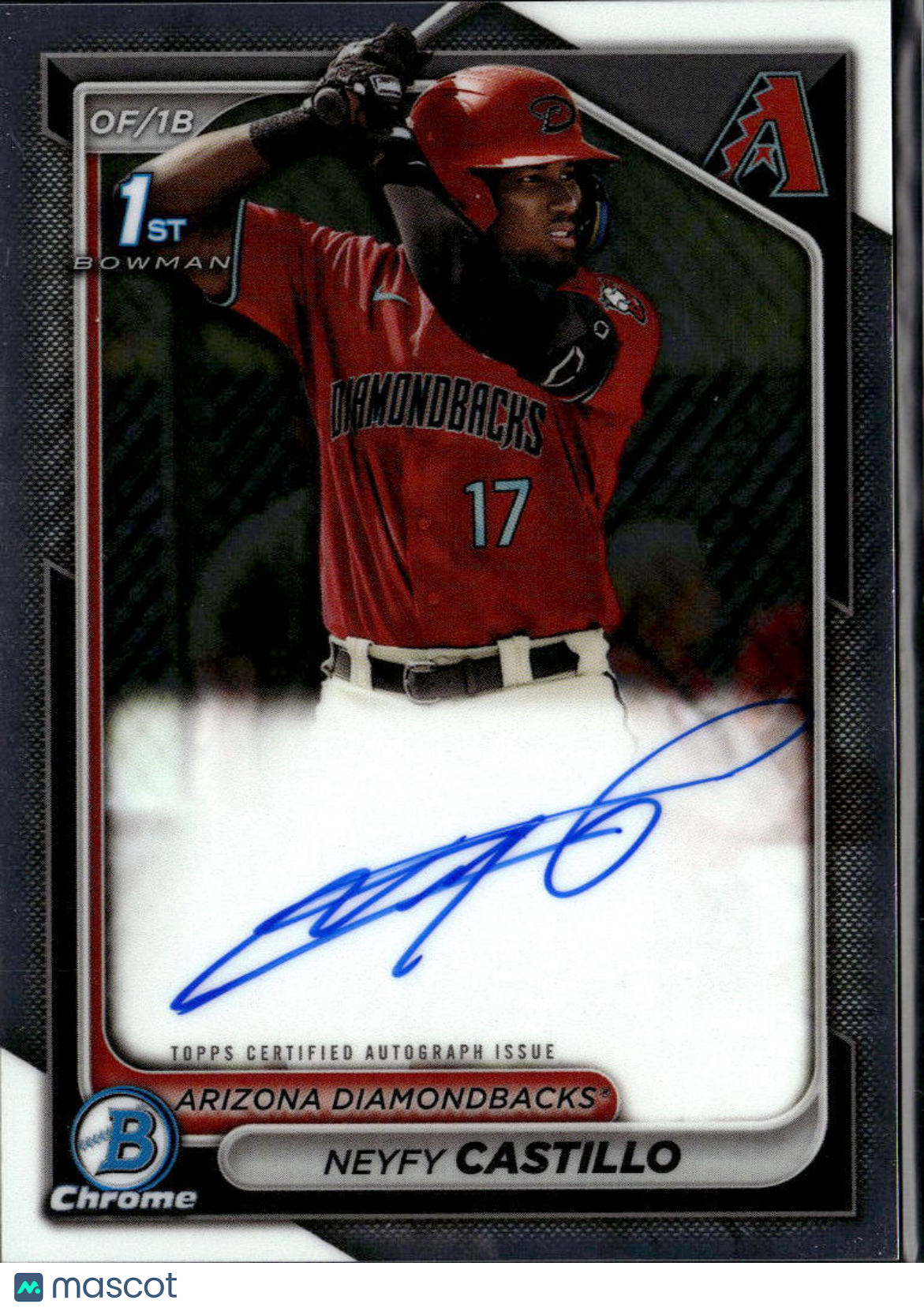 Neyfy Castillo 2024 Bowman Chrome 1st Auto Autograph Arizona Diamondbacks