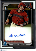 Adrian De Leon 2024 Bowman Chrome 1st Auto Autograph Arizona Diamondbacks