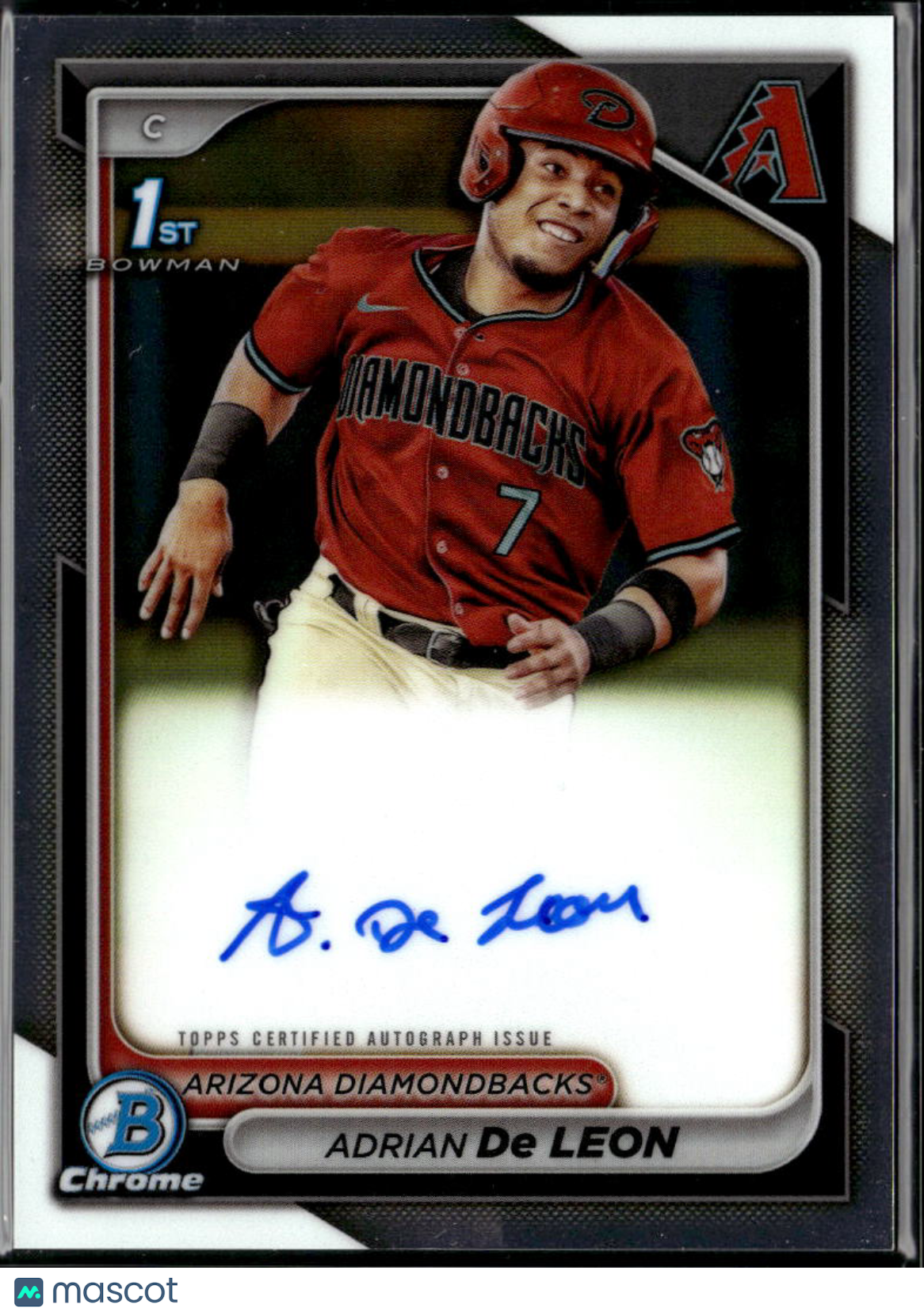 Adrian De Leon 2024 Bowman Chrome 1st Auto Autograph Arizona Diamondbacks