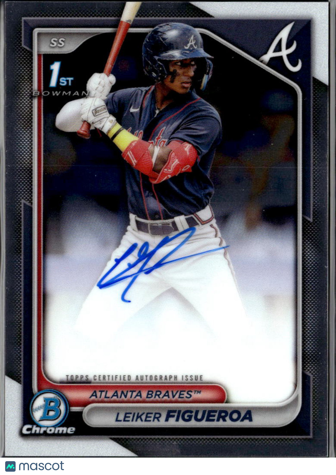 Leiker Figueroa 2024 Bowman Chrome 1st Auto Autograph Atlanta Braves