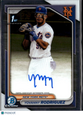 Yovanny Rodriguez 2024 Bowman Chrome 1st Auto Autograph New York Mets
