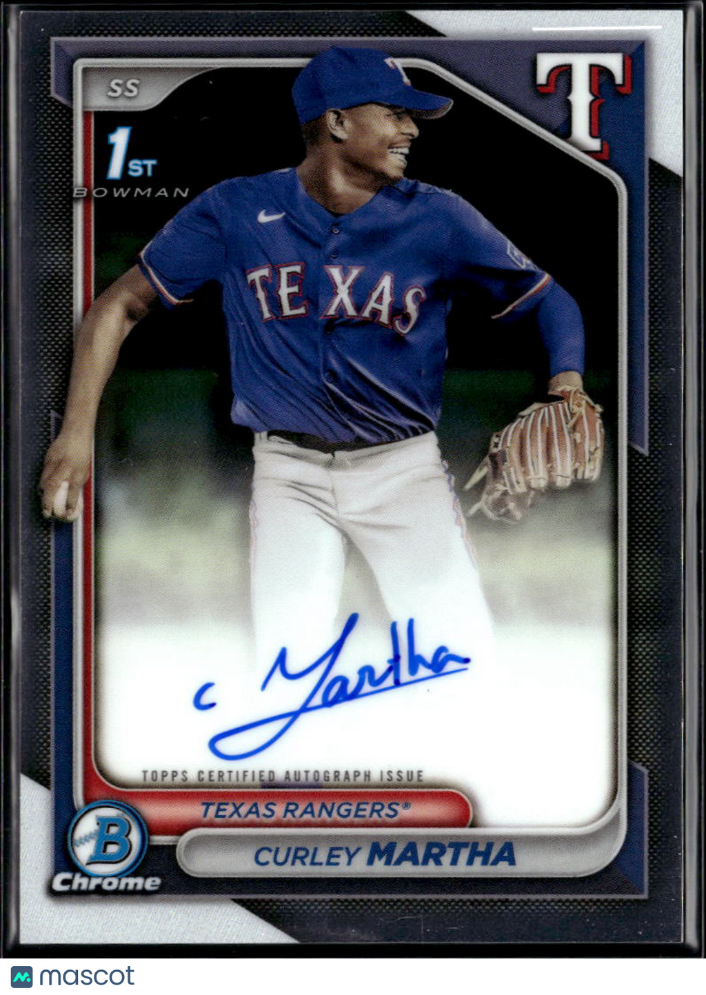 Curley Martha 2024 Bowman Chrome 1st Auto Autograph Texas Rangers