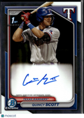 Quincy Scott 2024 Bowman Chrome 1st Auto Autograph Texas Rangers