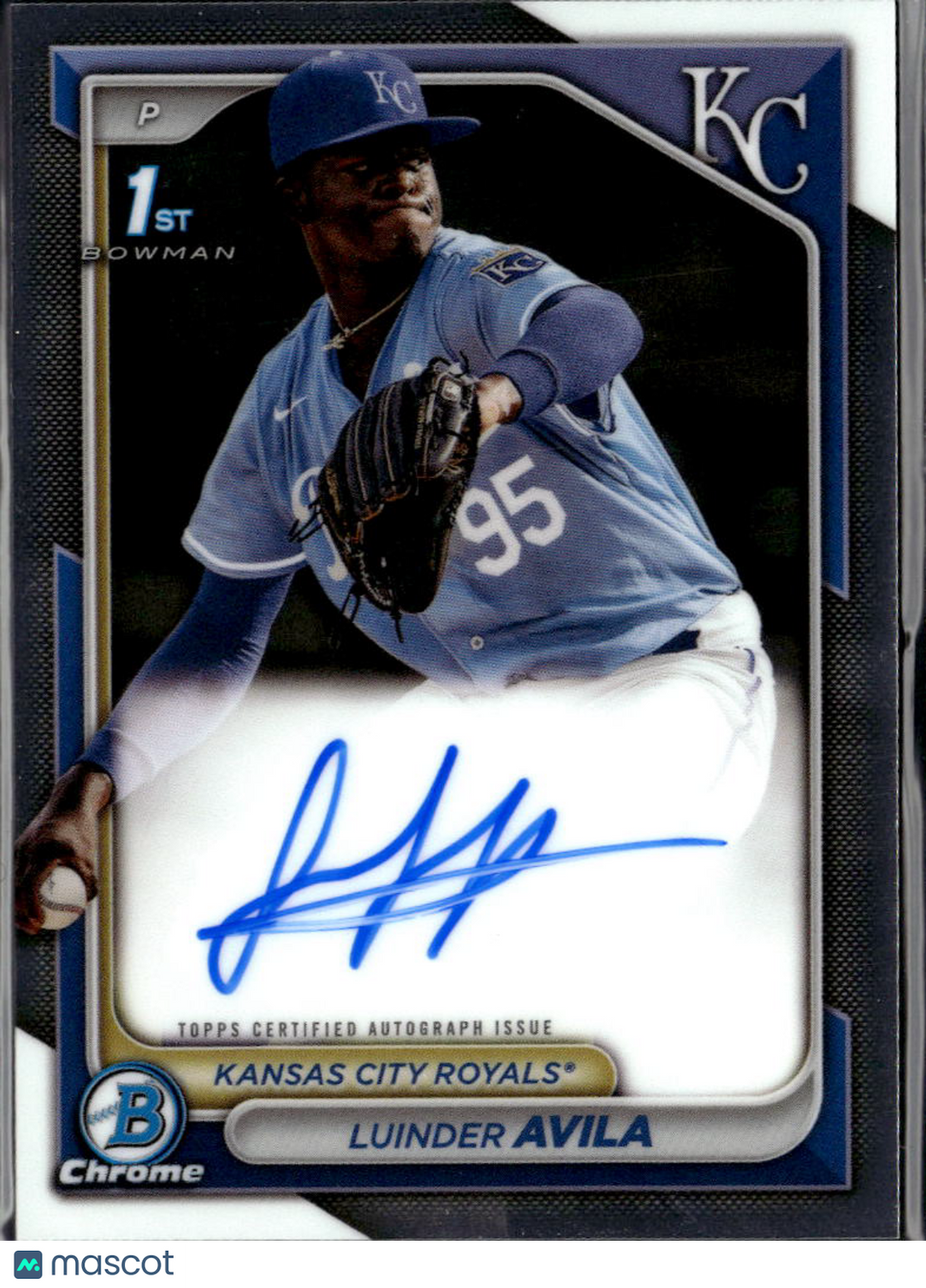 Luinder Avila 2024 Bowman Chrome 1st Auto Autograph Kansas City Royals