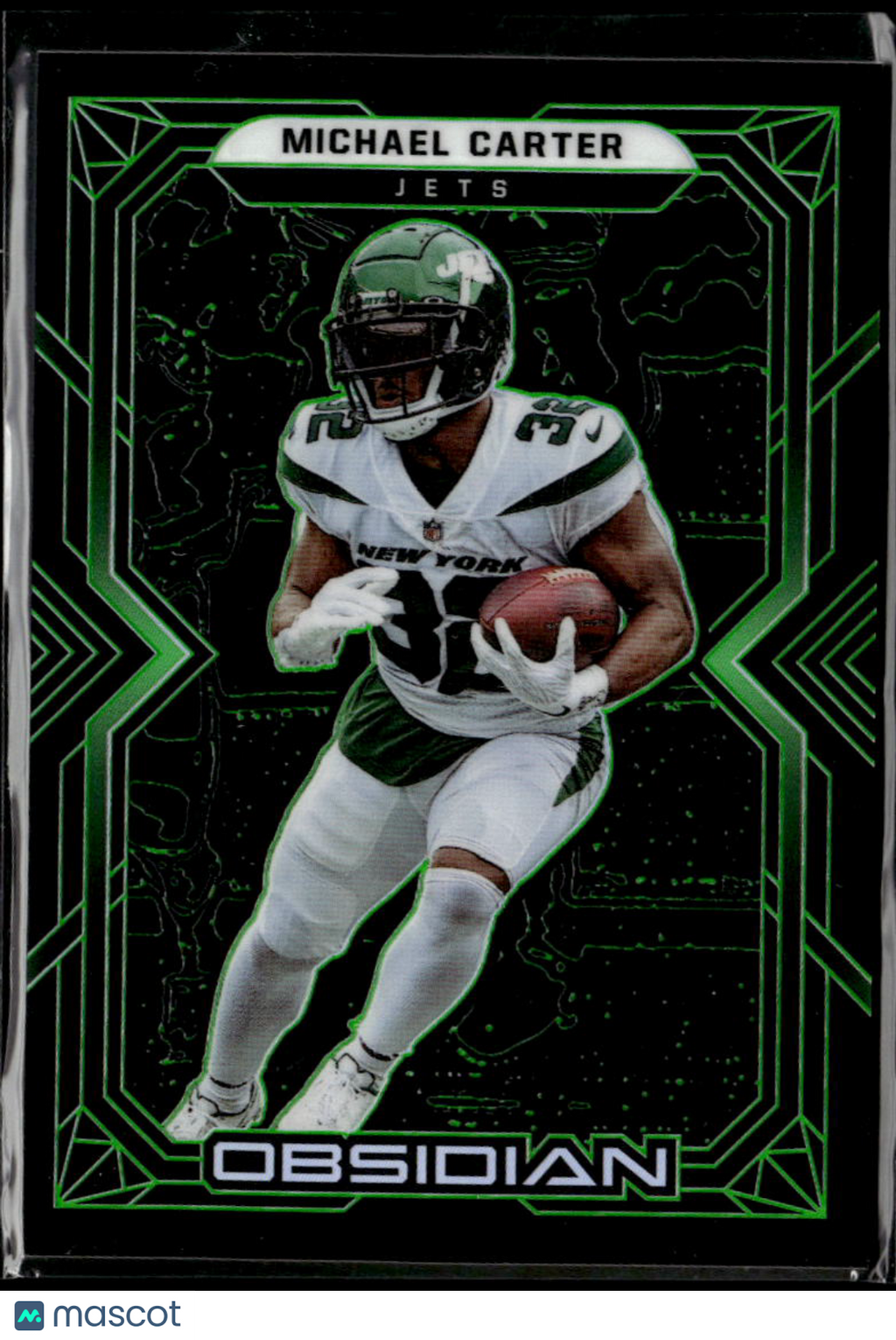 Michael Carter 2023 Obsidian Green Flood 30/50 New York Jets