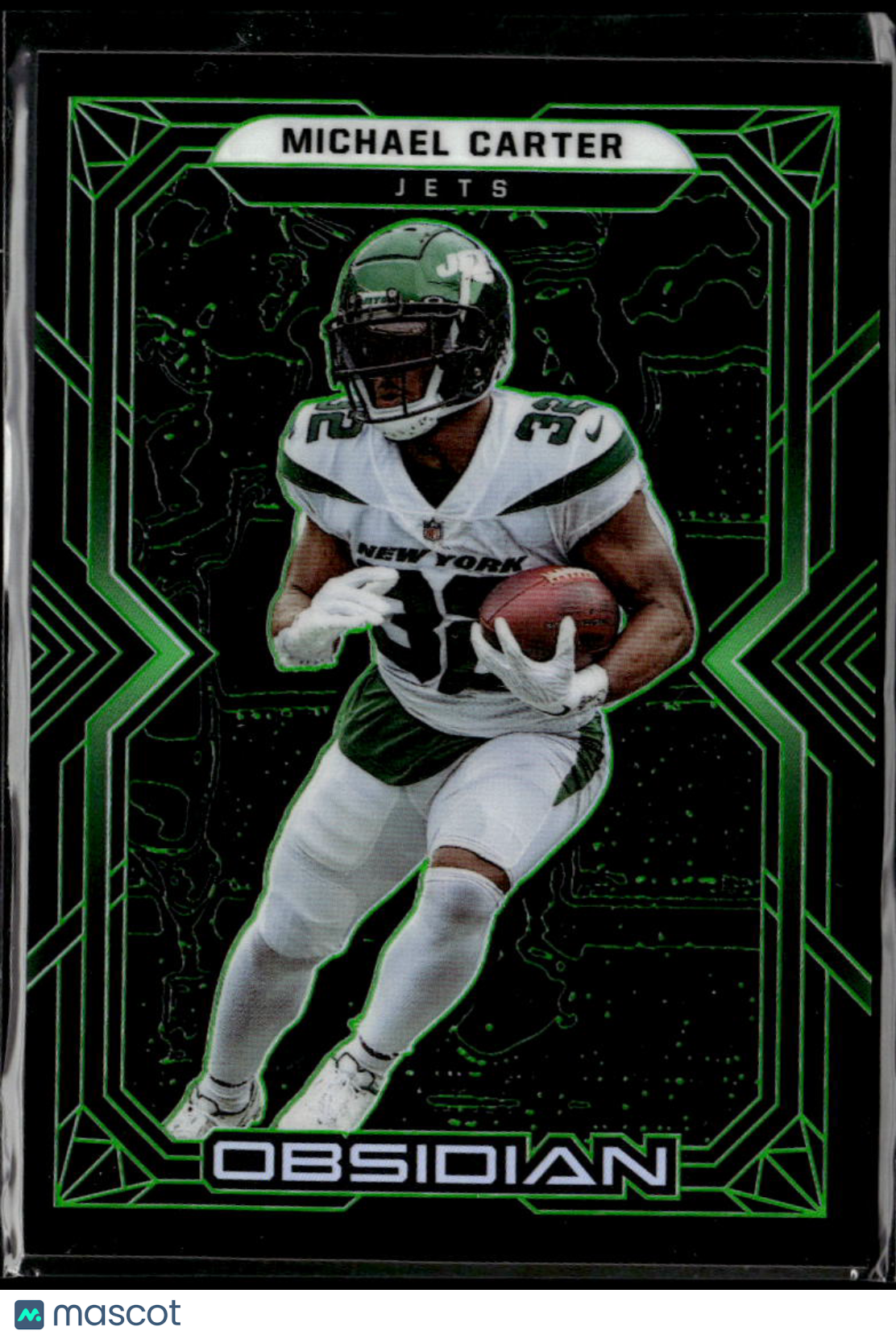 Michael Carter 2023 Obsidian Green Flood 30/50 New York Jets