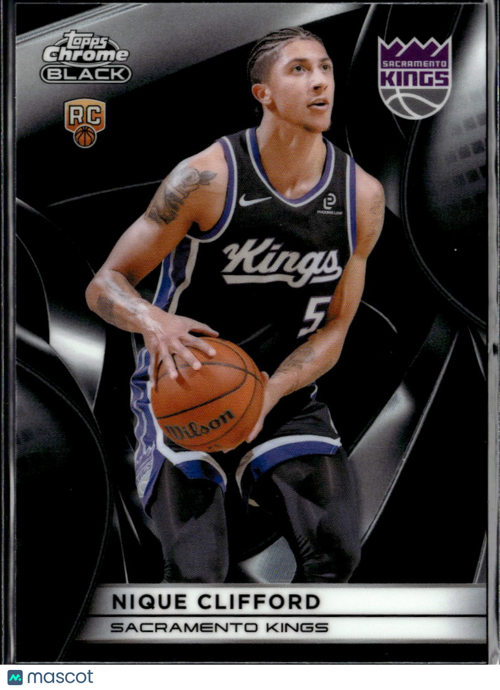 Nique Clifford 2026 Topps Chrome Black Rookie RC Sacramento Kings