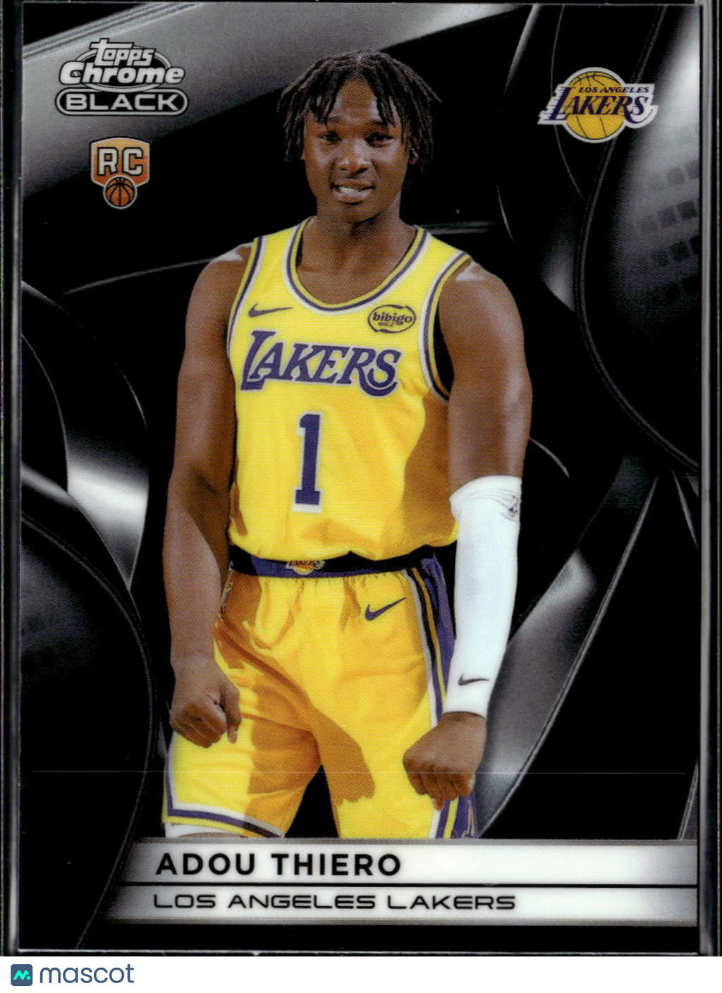 Adou Thiero 2026 Topps Chrome Black Rookie RC Los Angeles Lakers