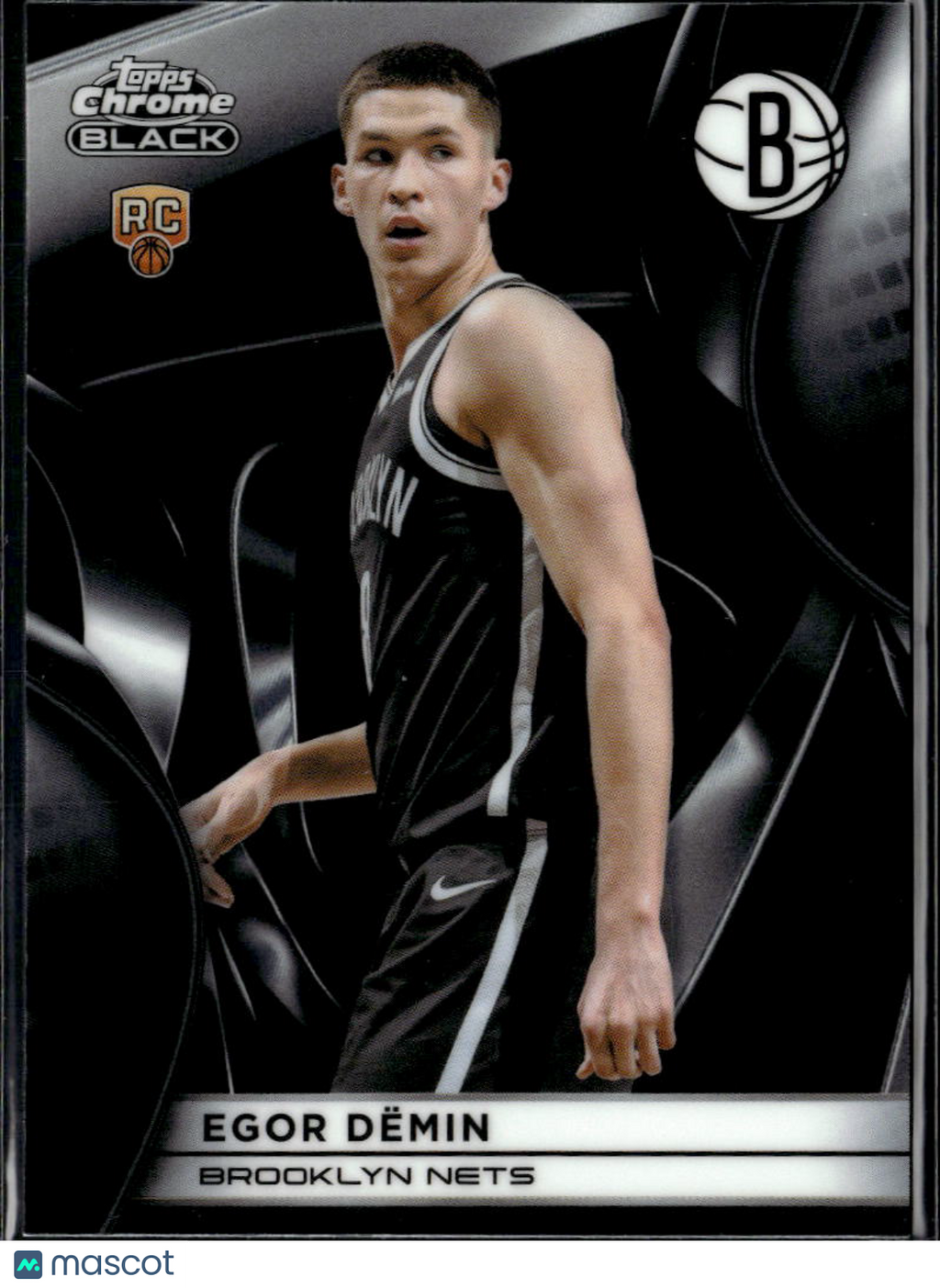 Egor Dëmin 2026 Topps Chrome Black Rookie RC Brooklyn Nets